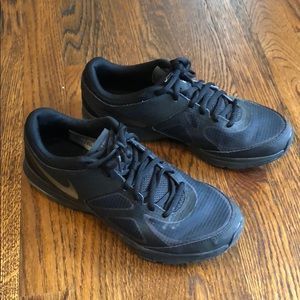 All black Nike sneakers